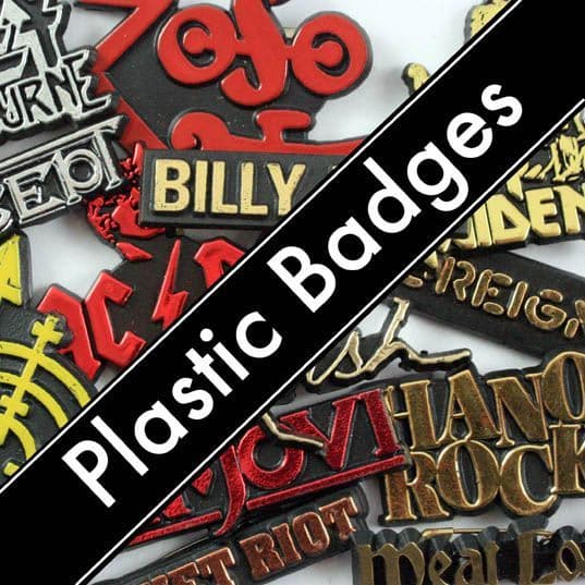 Plastic Rock Badges
