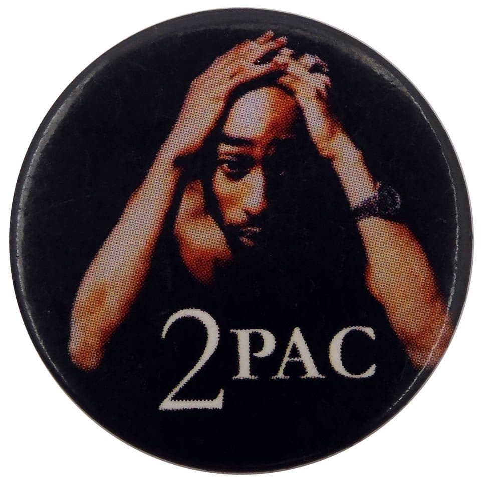 2Pac - 'Hands on Head' Button Badge