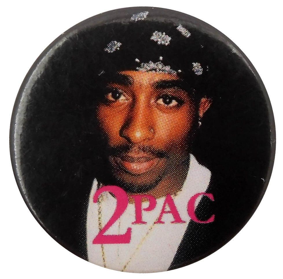 2Pac - 'White T.Shirt' Button Badge