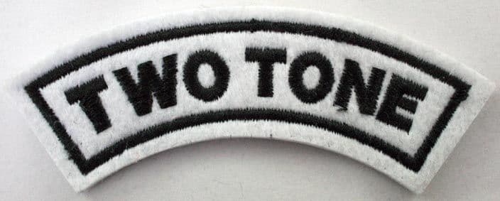 Two Tone - 'Black on White' Embroidered Shoulder Patch