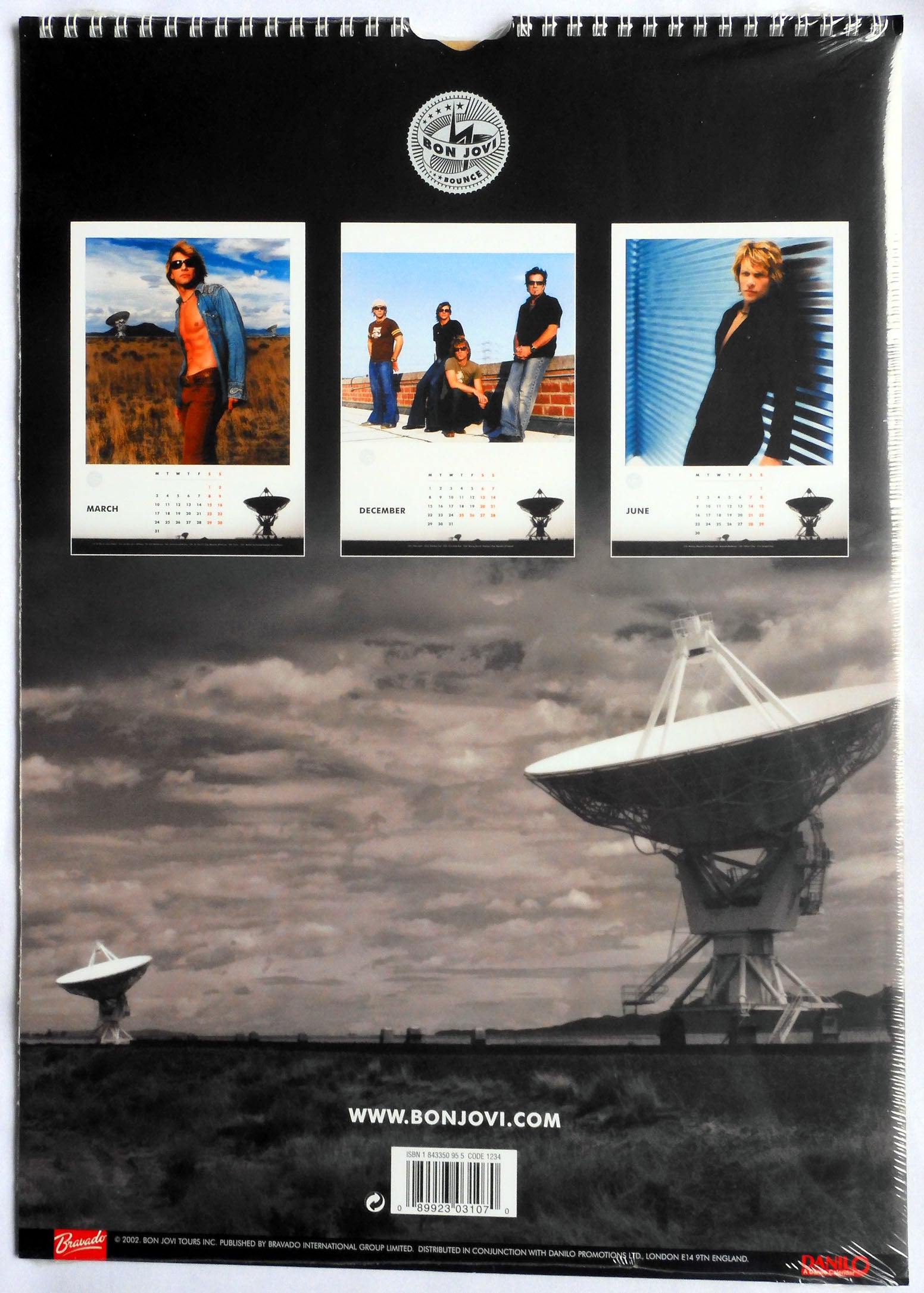 Bon Jovi 'Bounce' 2003' Calendar – Rock by Mail