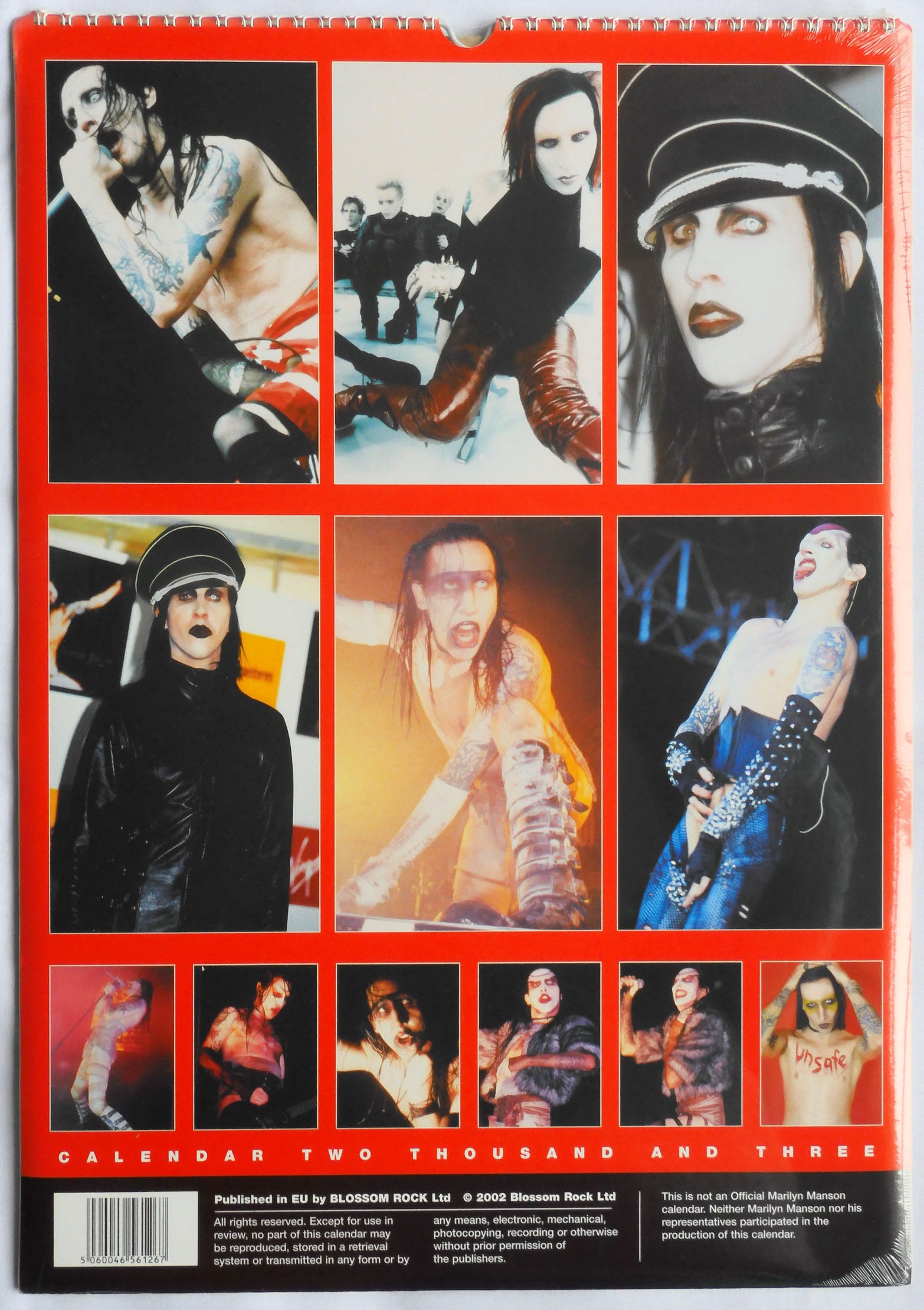 Marilyn Manson - 2002 Calendar