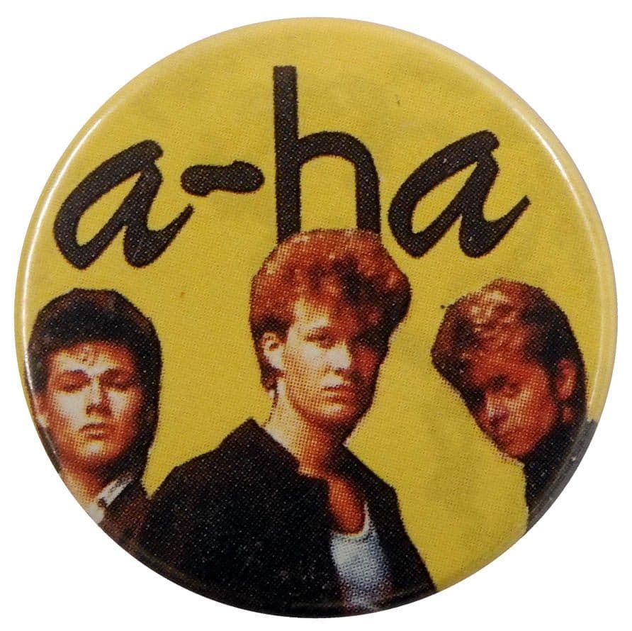 a-ha - 'Group Yellow' Button Badge