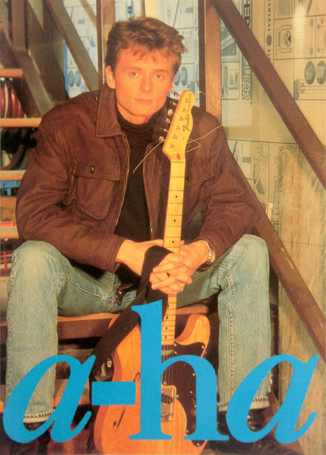 a-ha - 'Pal Guitar' Postcard