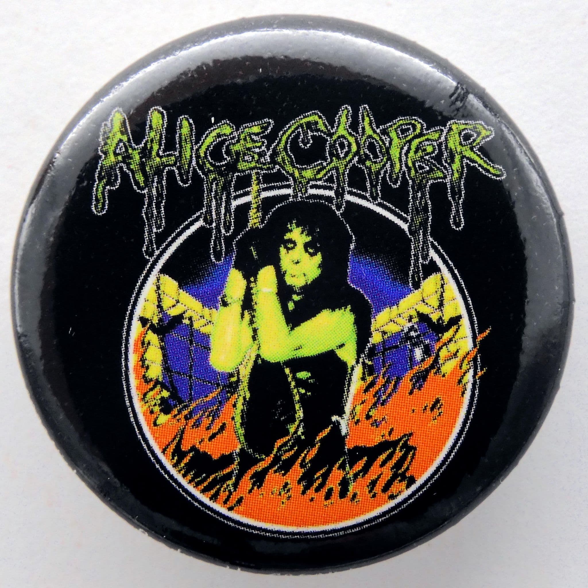 Alice Cooper - 'Flames' 32mm Badge
