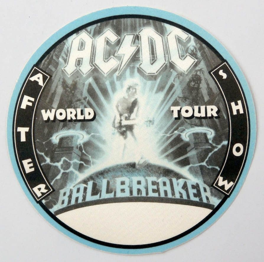 AC/DC - 'Ballbreaker World Tour 1996 After Show' Blue Backstage Pass
