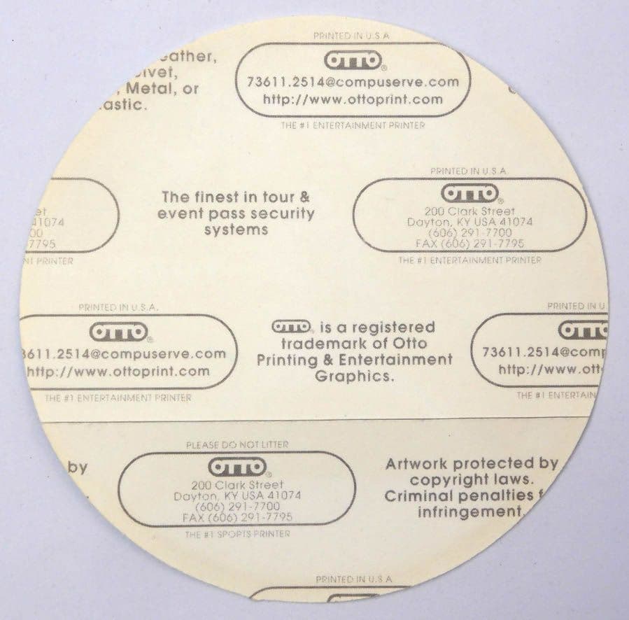 AC/DC - 'Ballbreaker World Tour 1996 After Show' Blue Backstage Pass