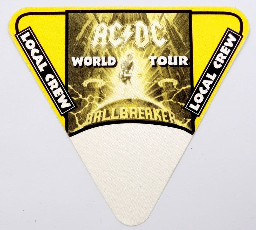 AC/DC - 'Ballbreaker World Tour 1996 Local Crew' OTTO Backstage Pass