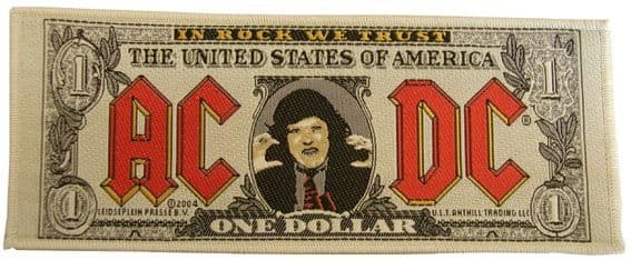 AC/DC - 'Dollar Bill' Woven Strip Patch
