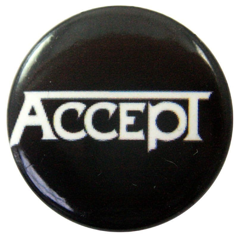 Accept - 'Name White' Button Badge