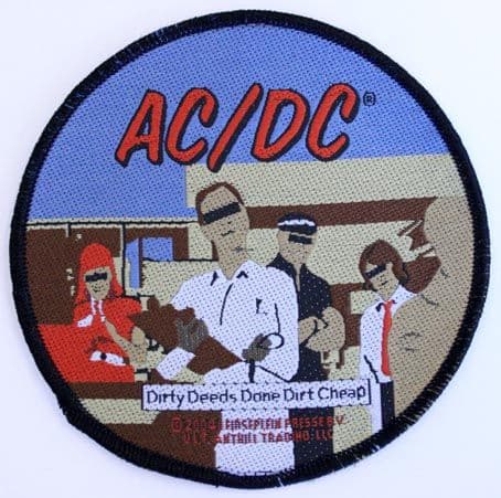 AC/DC - 'Dirty Deeds Done Dirt Cheap' Woven Patch