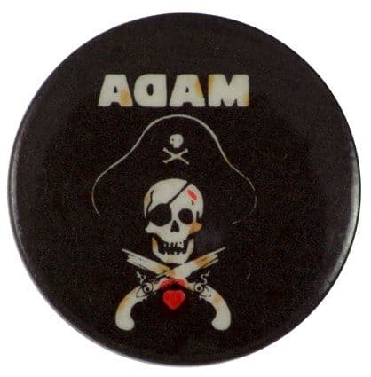 Adam and the Ants - 'Pirate Skull' Button Badge