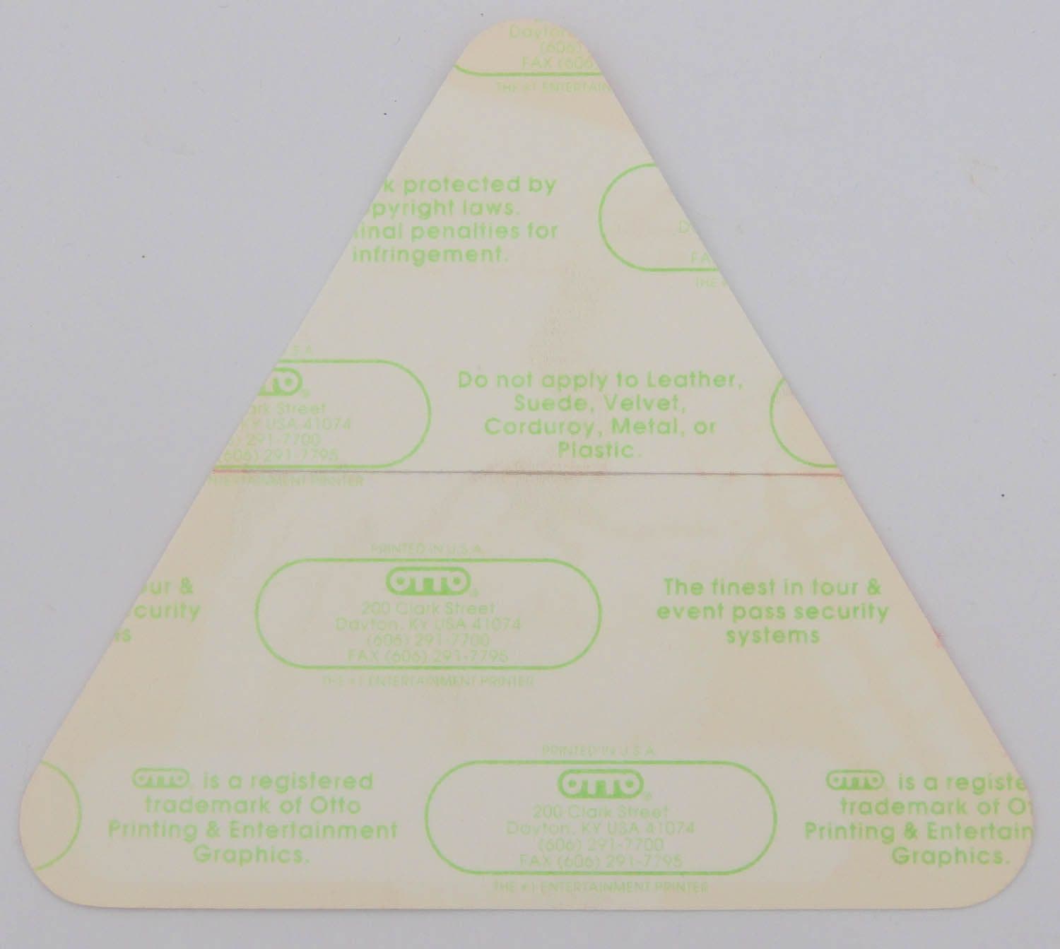 Aerosmith 'Get a Grip Tour '93-'95 - Working Personnel Red' Cloth OTTO Backstage Pass