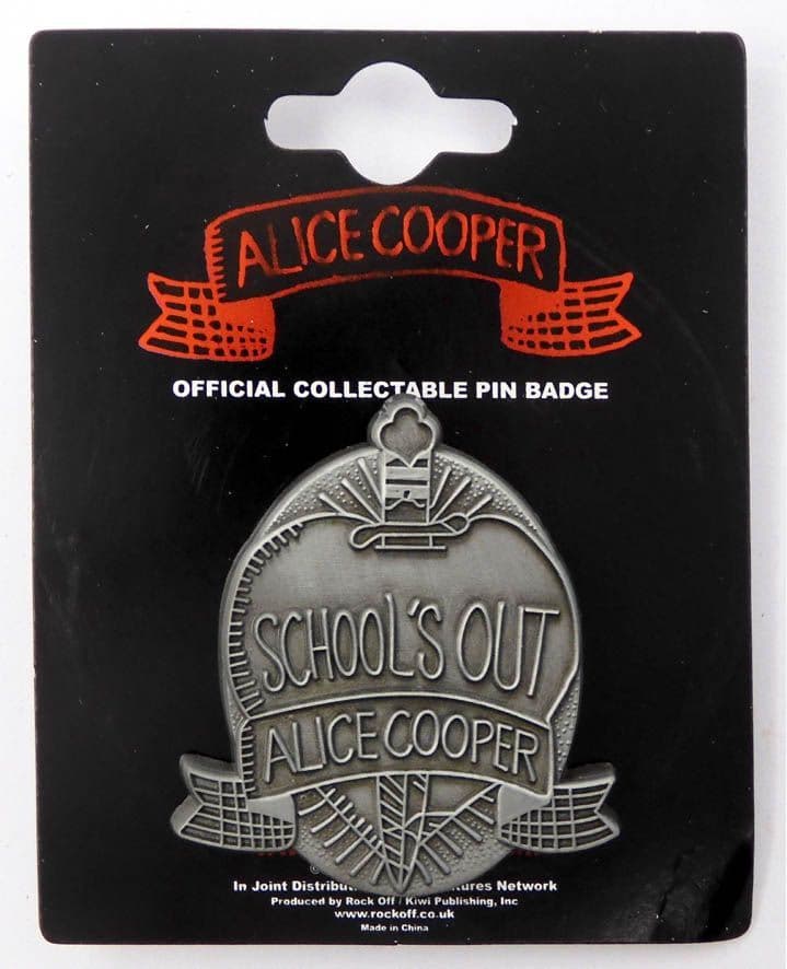 Alice Cooper - 'School's Out' Cast Metal Badge