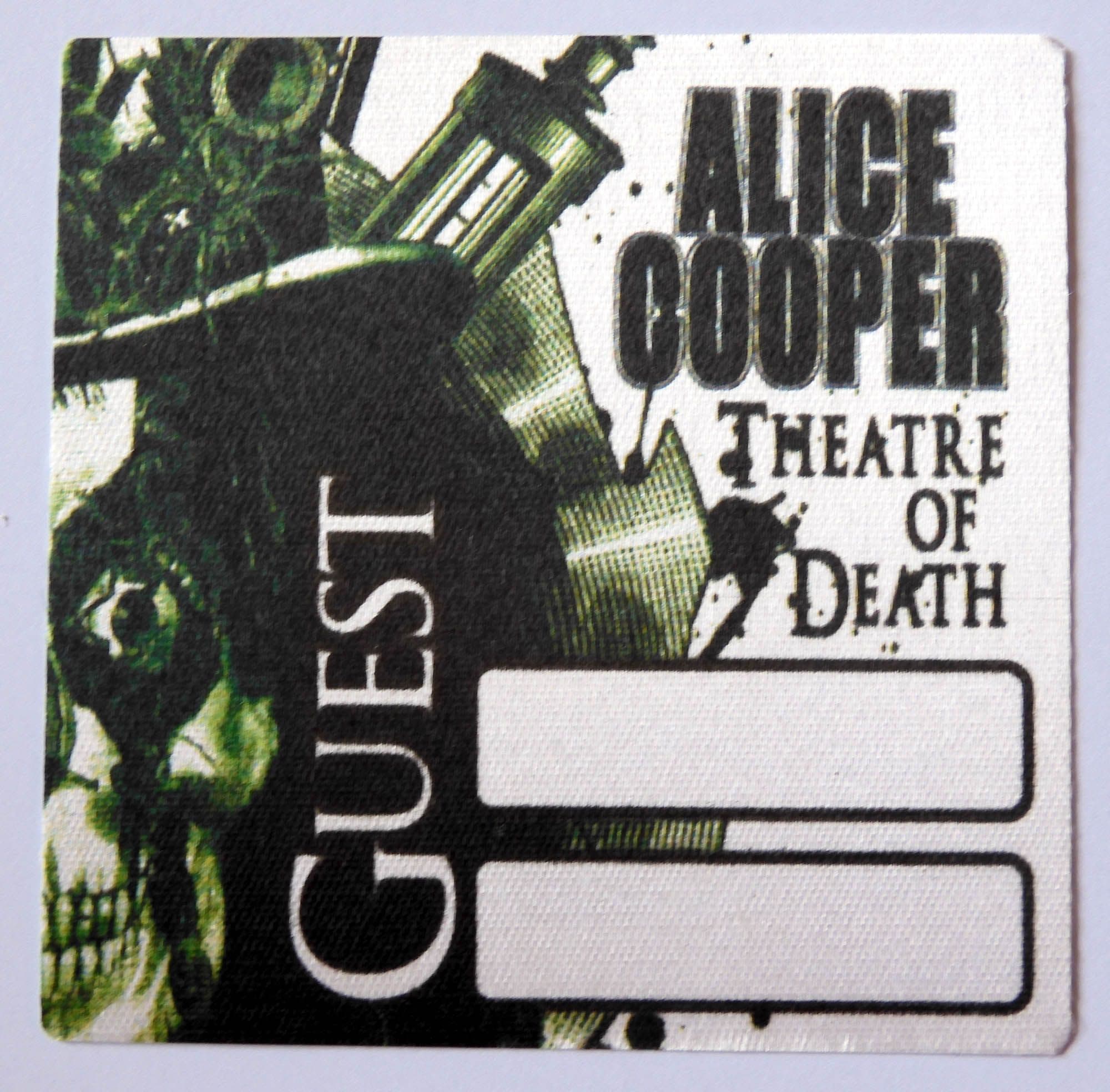 Alice Cooper 'Theatre of Death 2009 Tour - Guest' OTTO Backstage Pass