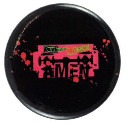 Amen - 'Death Before Music' Button Badge