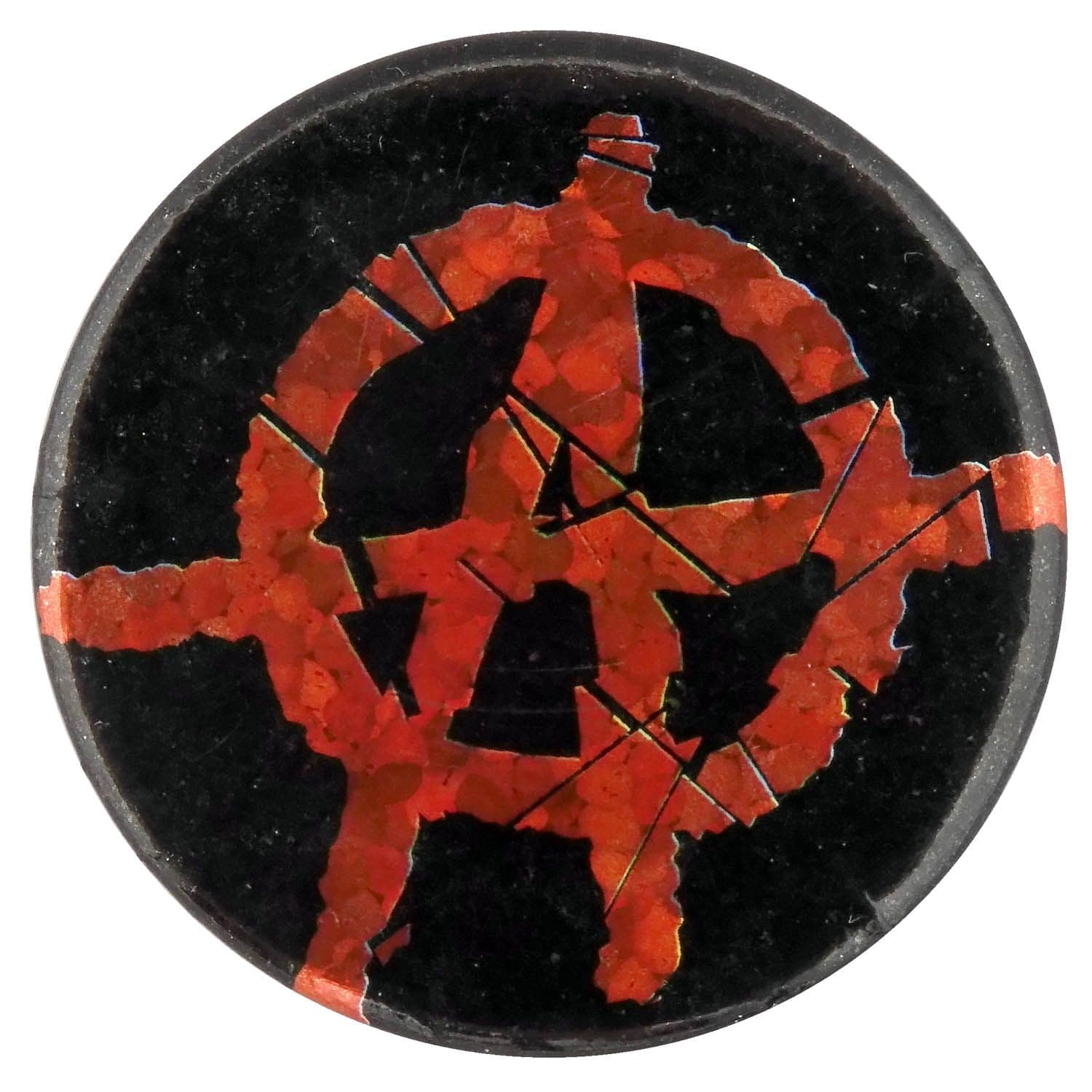 Anarchy Sign - Glittery Button Badge