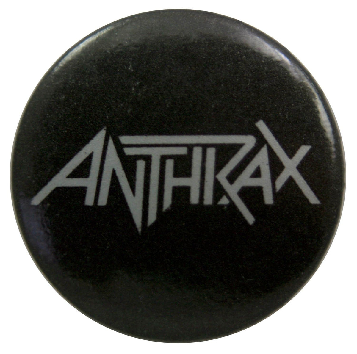 Anthrix Logo Anthrax - 'Logo Silver' Button Badge – Rock by Mail
