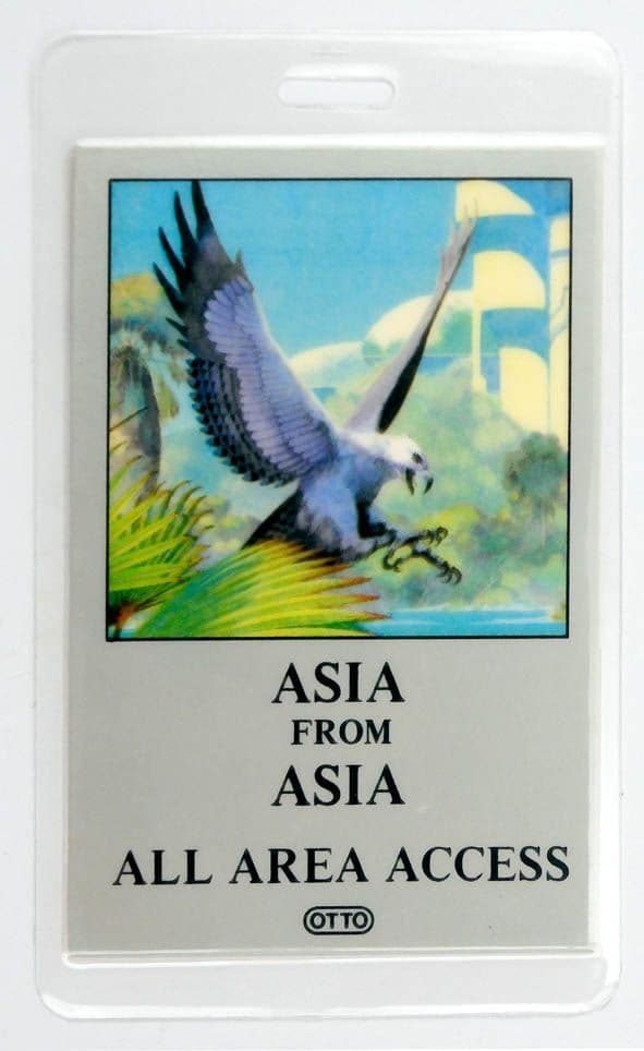 Asia - 'Alpha Tour Asia from Asia 1983' Vintage Laminated Backstage Pass