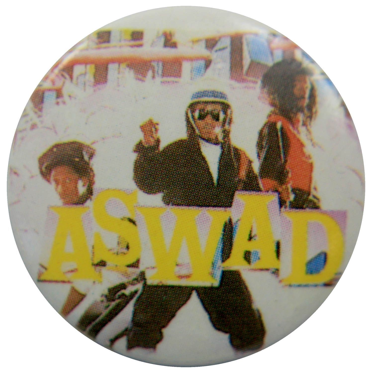 Aswad - 'Group White' Button Badge