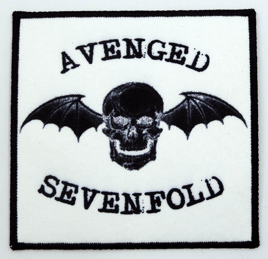 Avenged Sevenfold - 'Deathbat Negative' Woven Patch