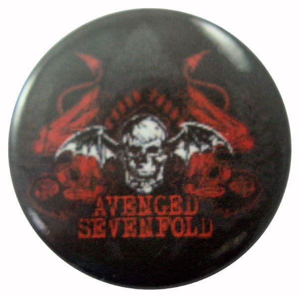 Avenged Sevenfold - 'Deathbat Red' Button Badge