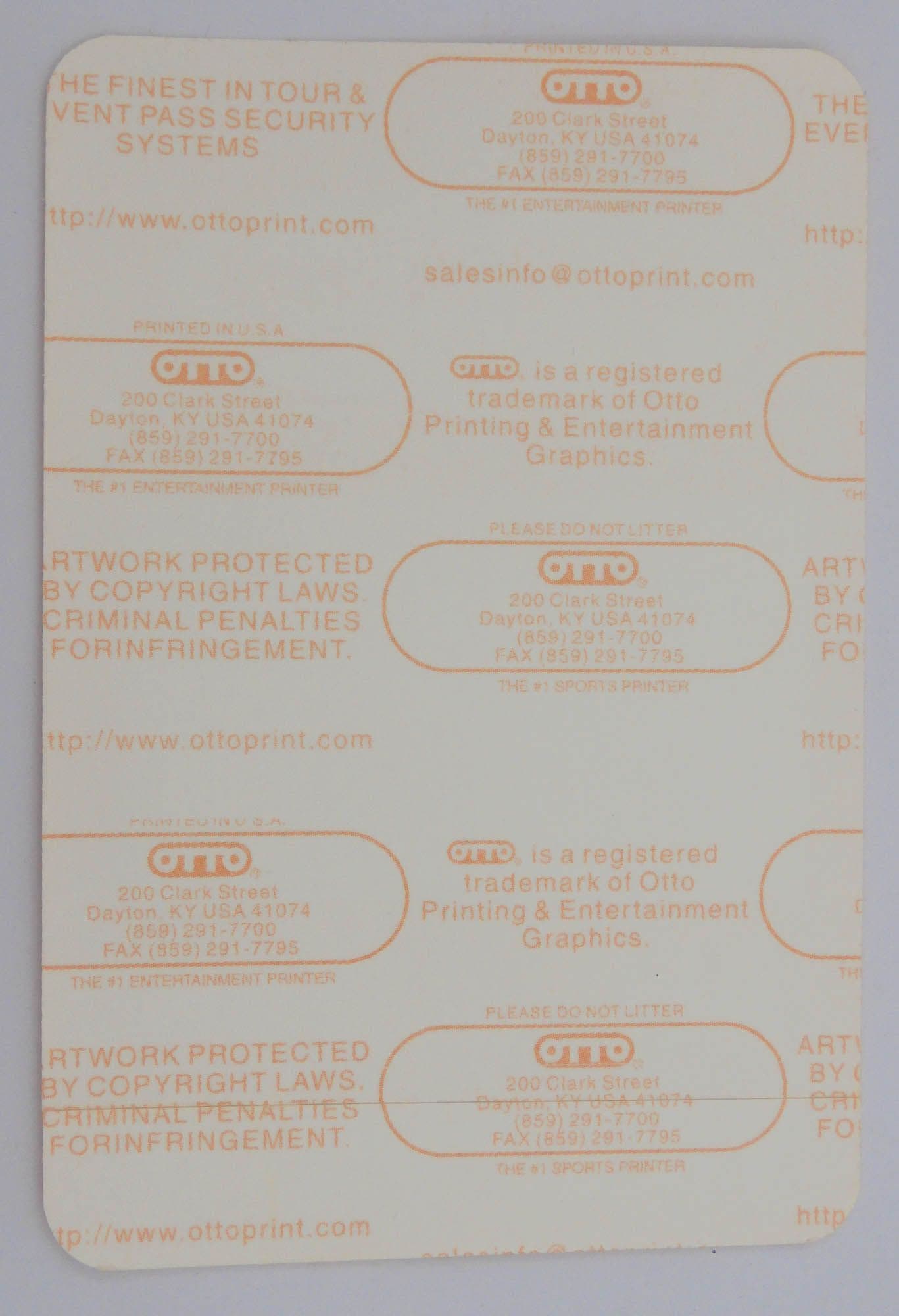 B.B. King 'Blues Club & Grill New York - Orange' OTTO Backstage Pass