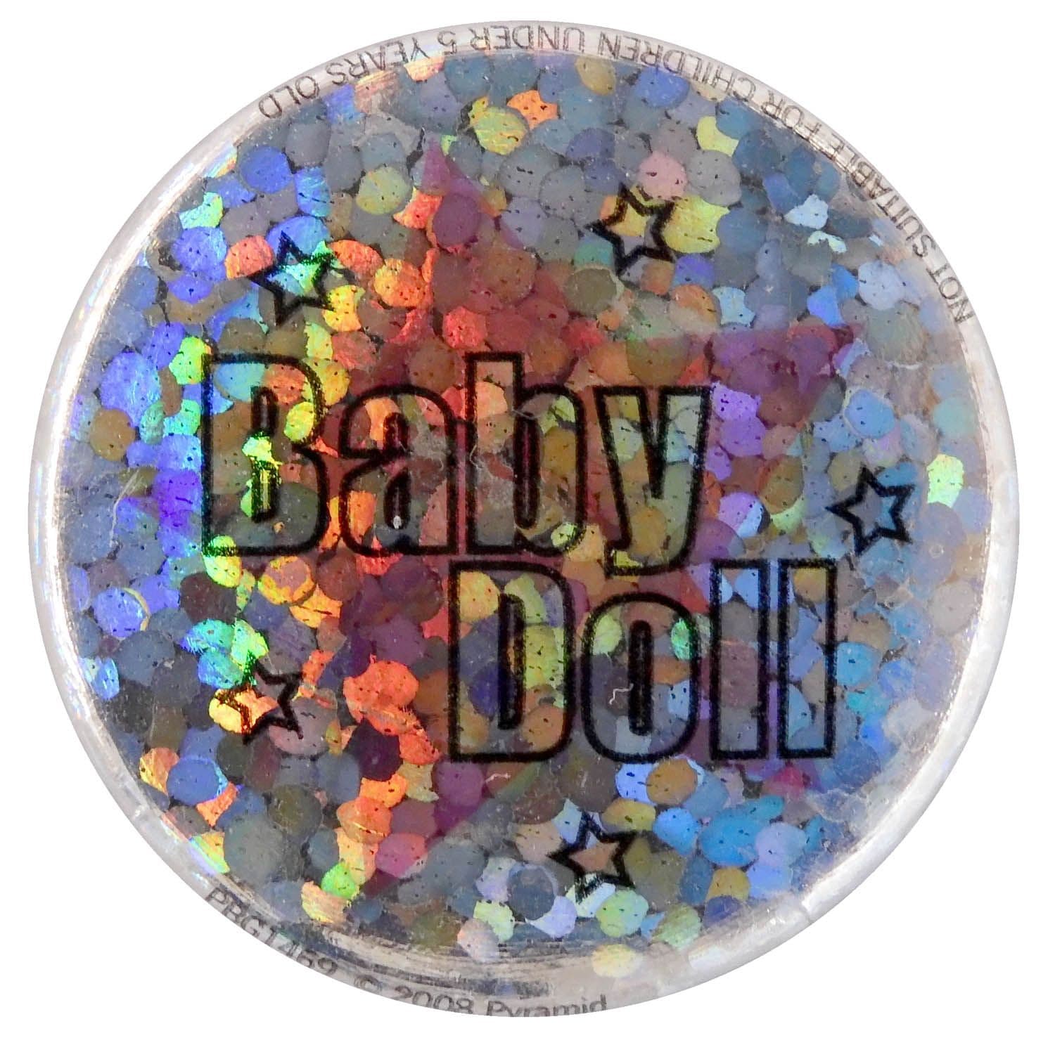 Baby Doll - Glittery  Button Badge