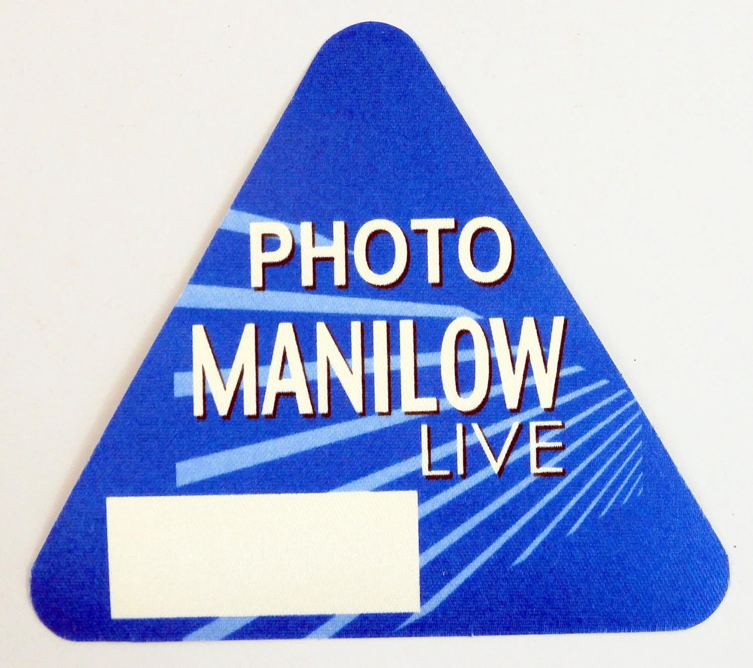 Barry Manilow 'Live Photo' Blue OTTO Cloth Backstage Pass