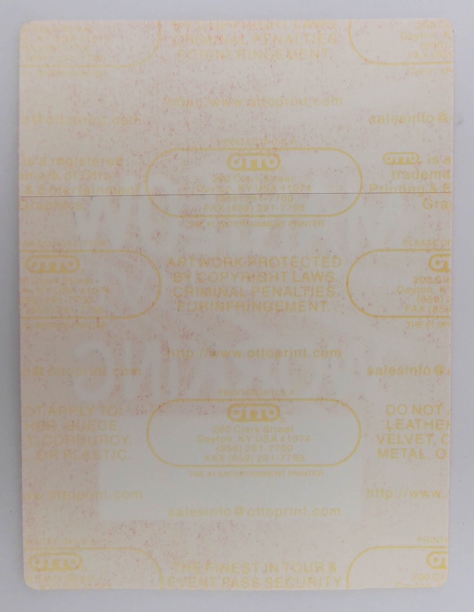 Barry Manilow 'Live Working Red' OTTO Backstage Pass