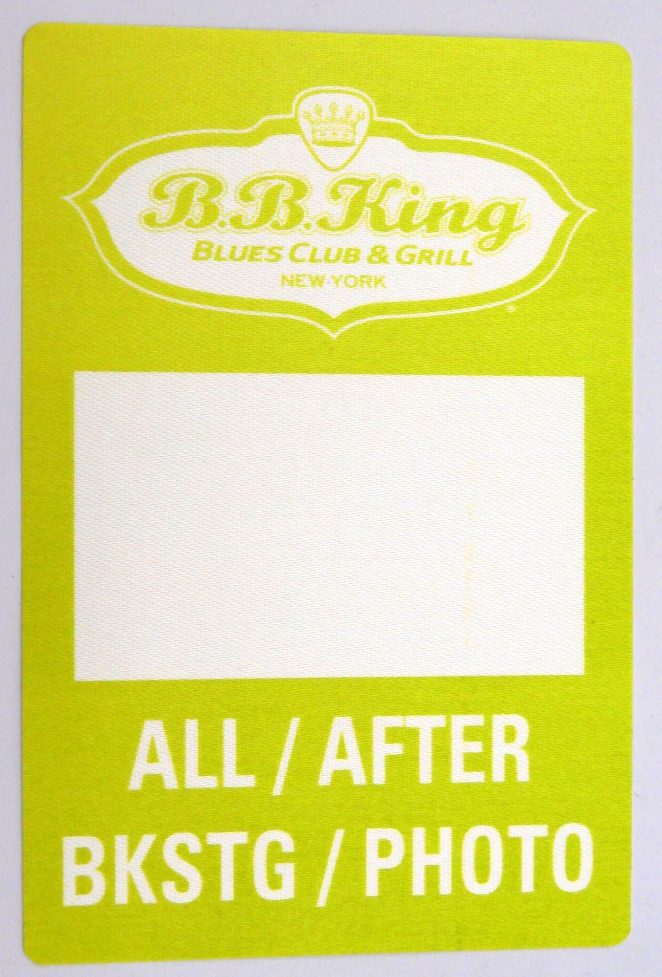 B.B. King 'Blues Club & Grill New York - Green' OTTO Backstage Pass