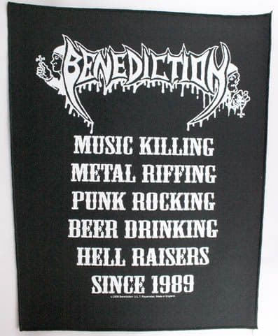 Benediction - 'Music Killing' Giant Printed Backpatch