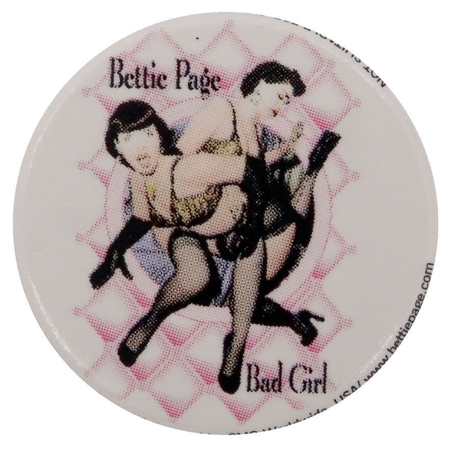 Bettie Page - 'Bad Girl' Button Badge