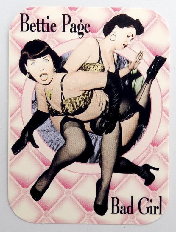 Bettie Page - 'Bad Girl' Sticker