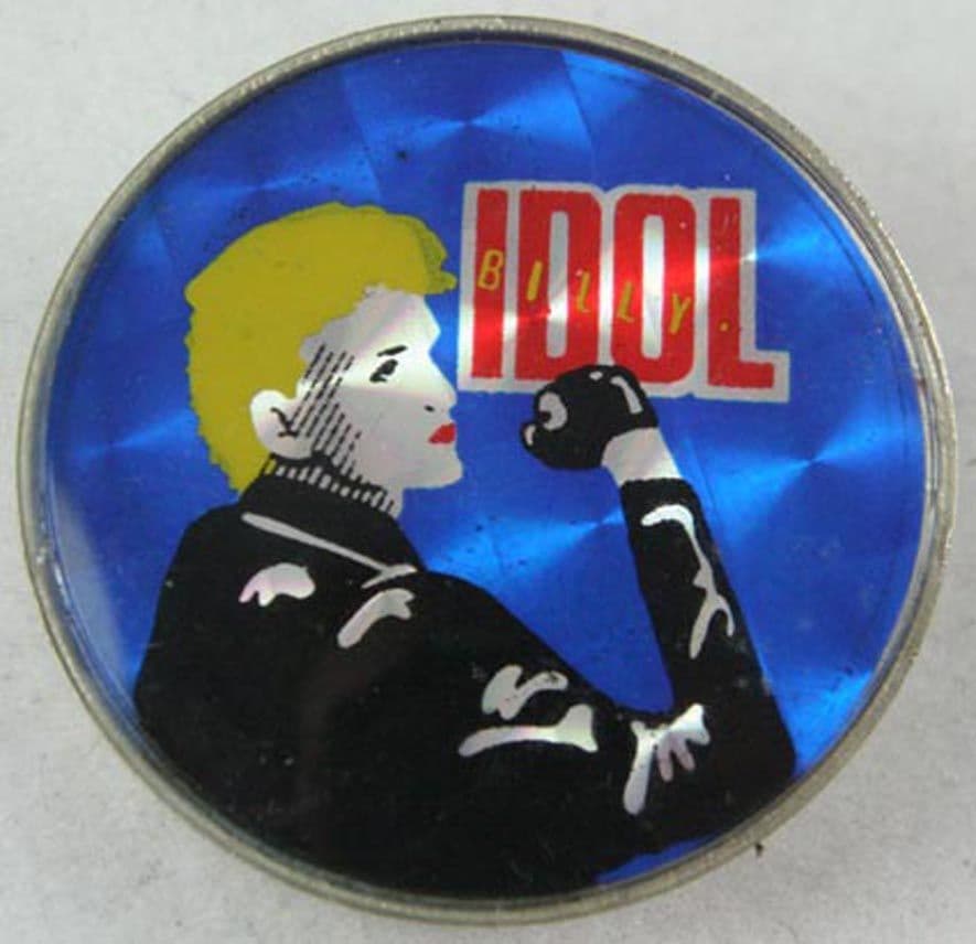 Billy Idol - 'Billy Blue' Prismatic Crystal Badge