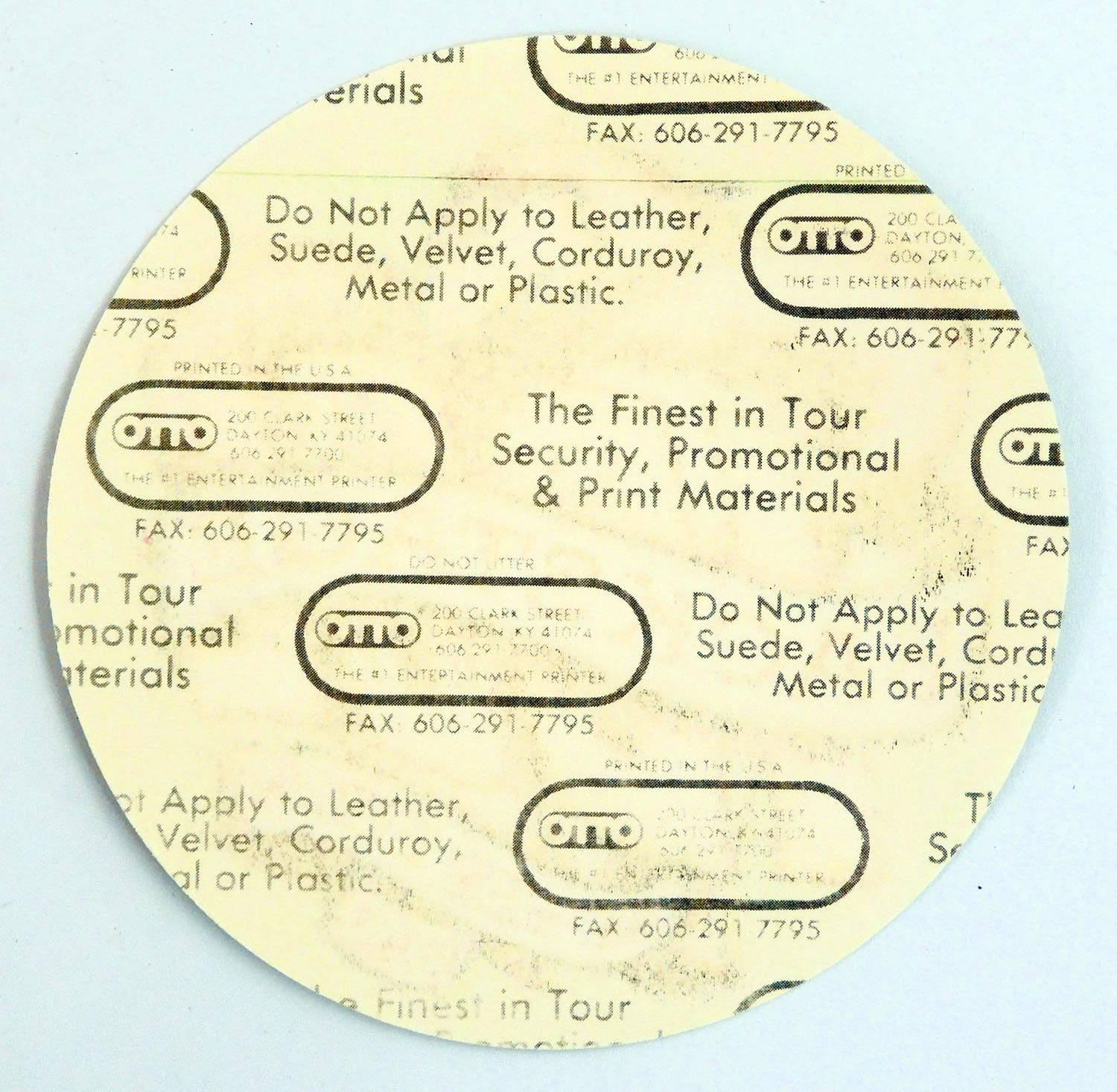 Billy Idol 'Charmed Life Tour 1990 Backstage After Show' Backstage Pass