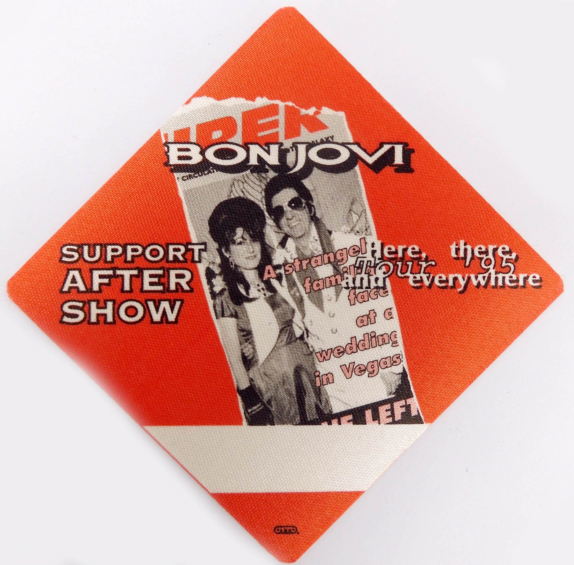 Bon Jovi - 'Here, There and Everywhere1995 Support After Show Red' OTTO Cloth 2Backstage Pass