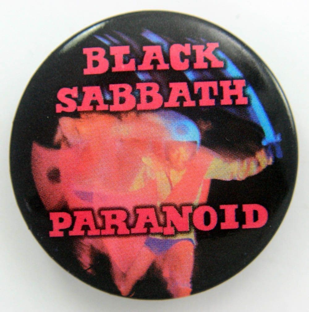Black Sabbath - 'Paranoid' Large Button Badge