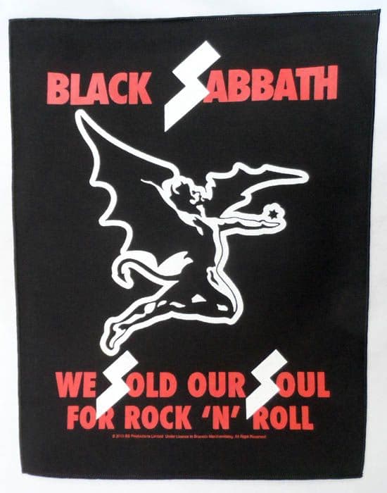 Black Sabbath - 'We Sold Our Soul' Giant Printed Backpatch