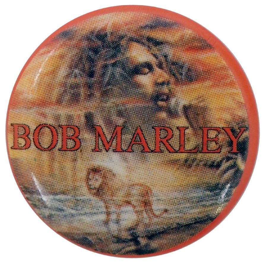 Bob Marley - 'The Legend Lives On' Button Badge