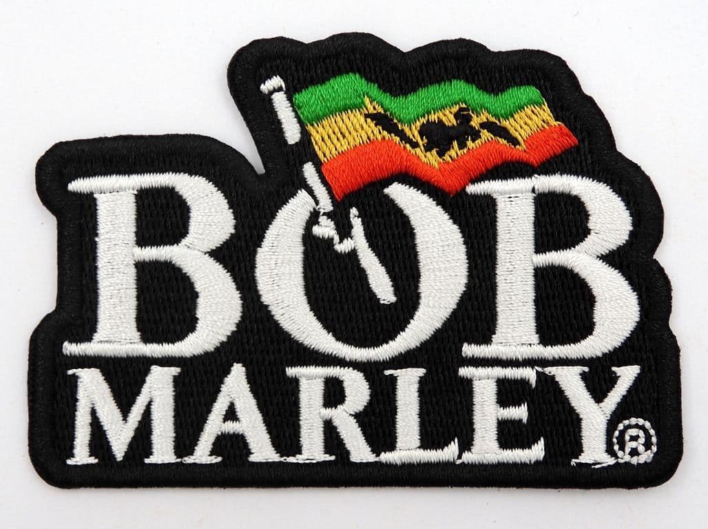 Bob Marley - 'White Logo' Embroidered Patch