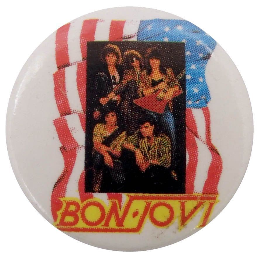 Bon Jovi - 'Group Flag' Button Badge