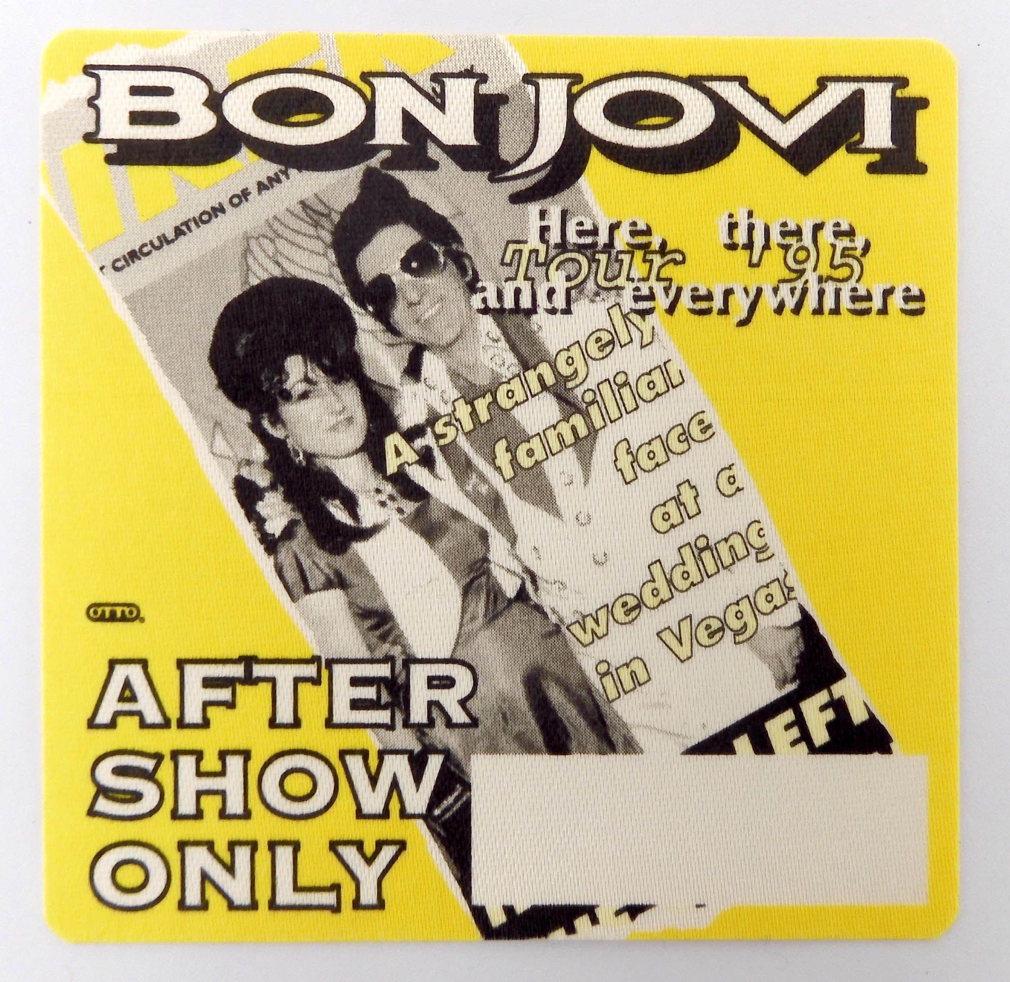 Bon Jovi - 'Here, There and Everywhere1995 Support After Show Yellow' OTTO Backstage Pass