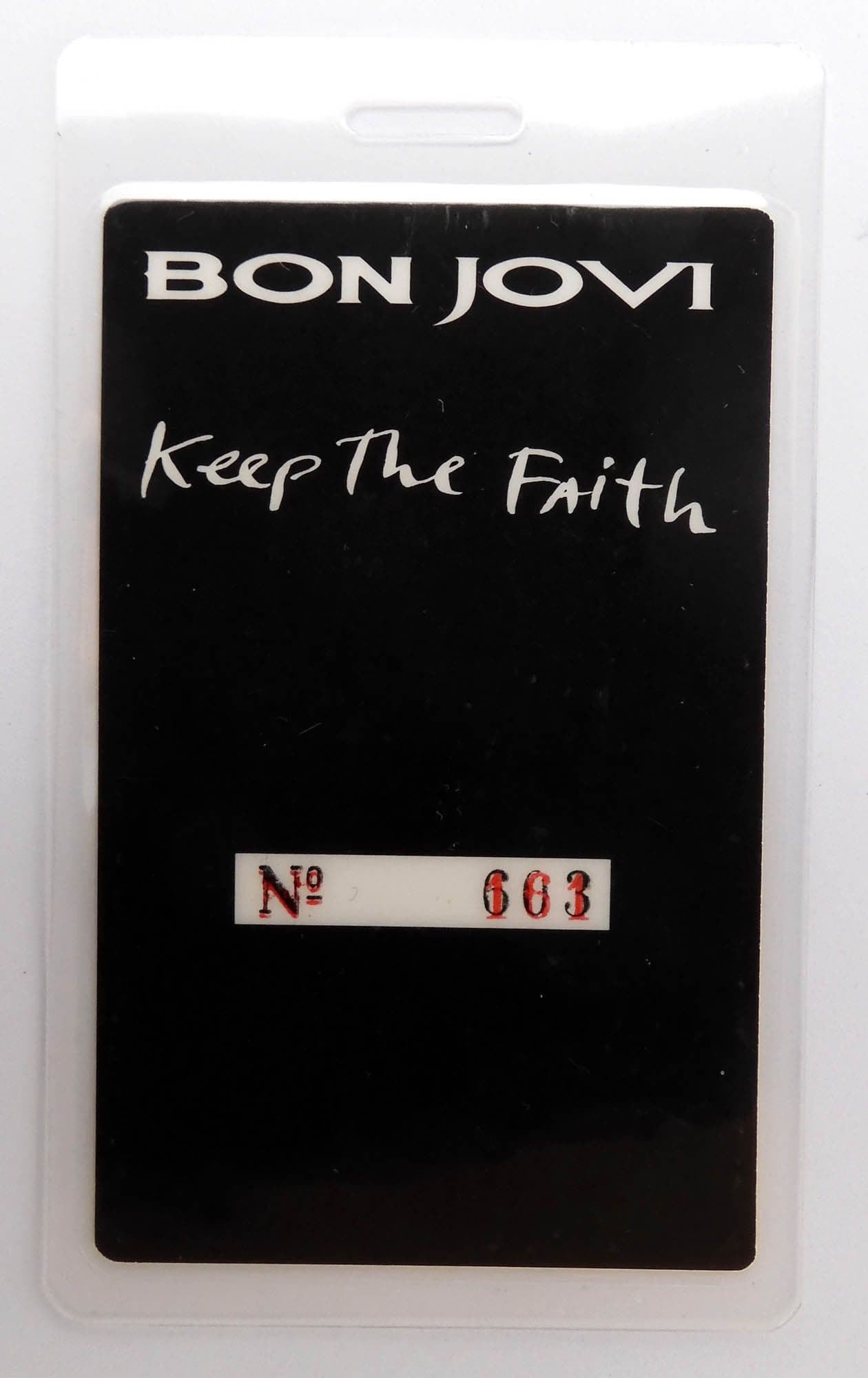 Bon Jovi - 'Keep the Faith 1993' Vintage Laminated Backstage Pass