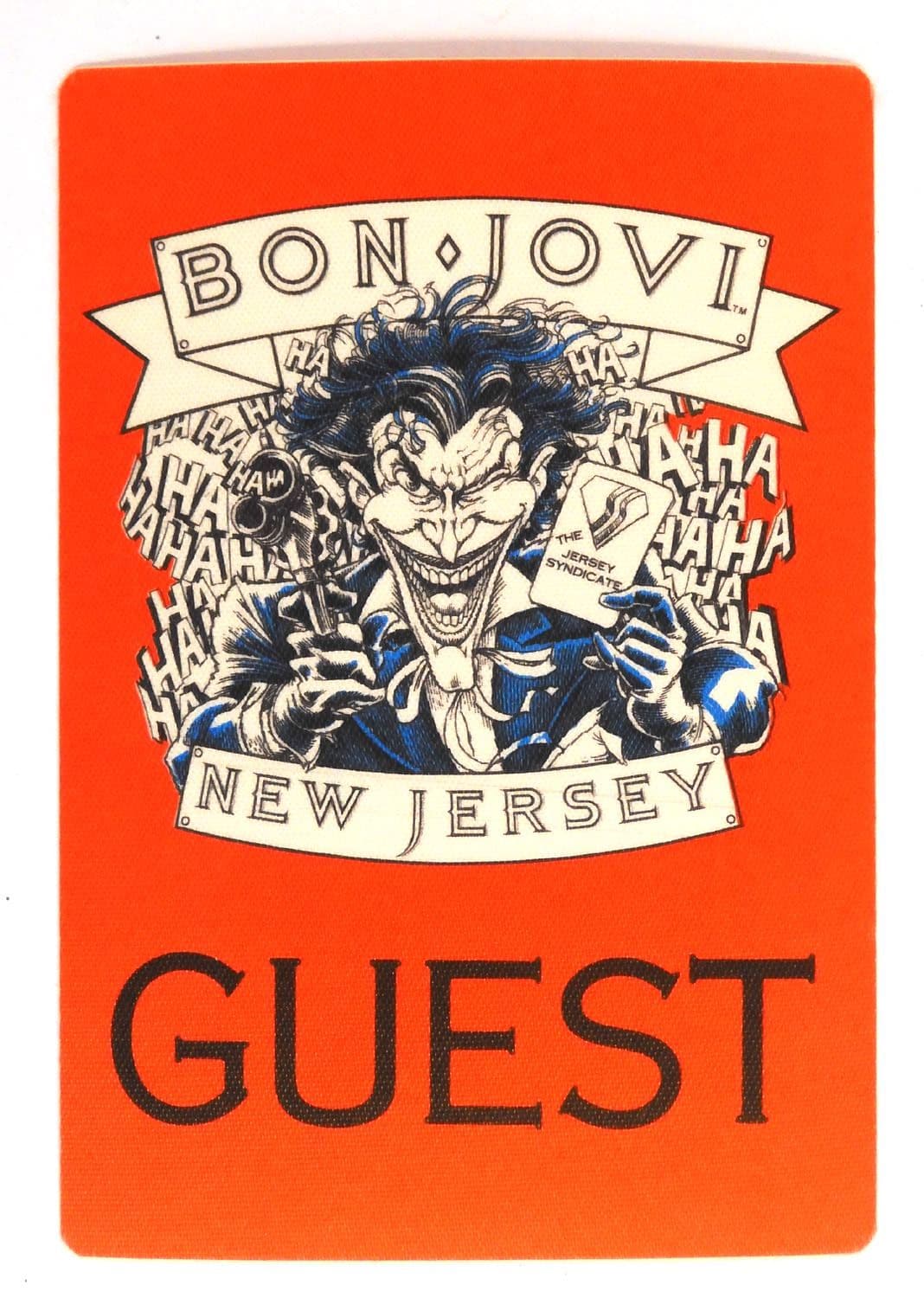 Bon Jovi - 'New Jersey Syndicate Tour 1998 Guest' Red OTTO Backstage Pass
