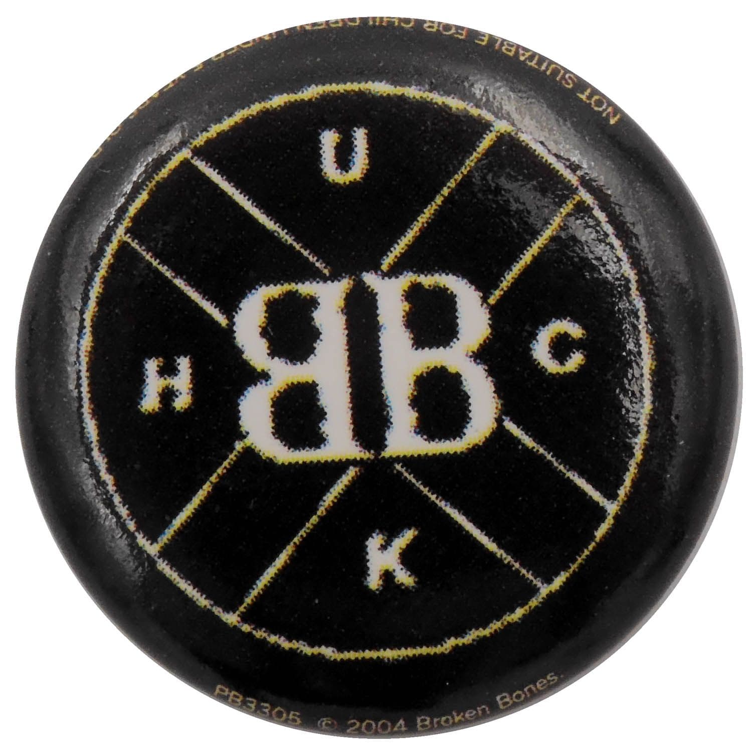 Broken Bones - 'BB HCUK' Button Badge