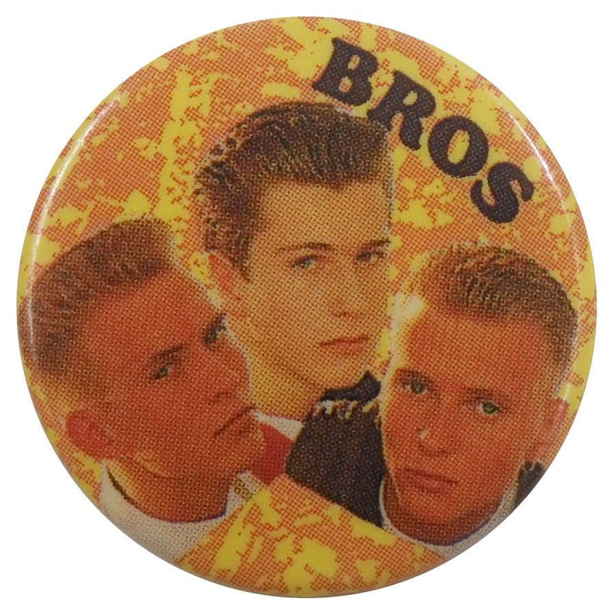 Bros - 'Group Heads Yellow' Button Badge