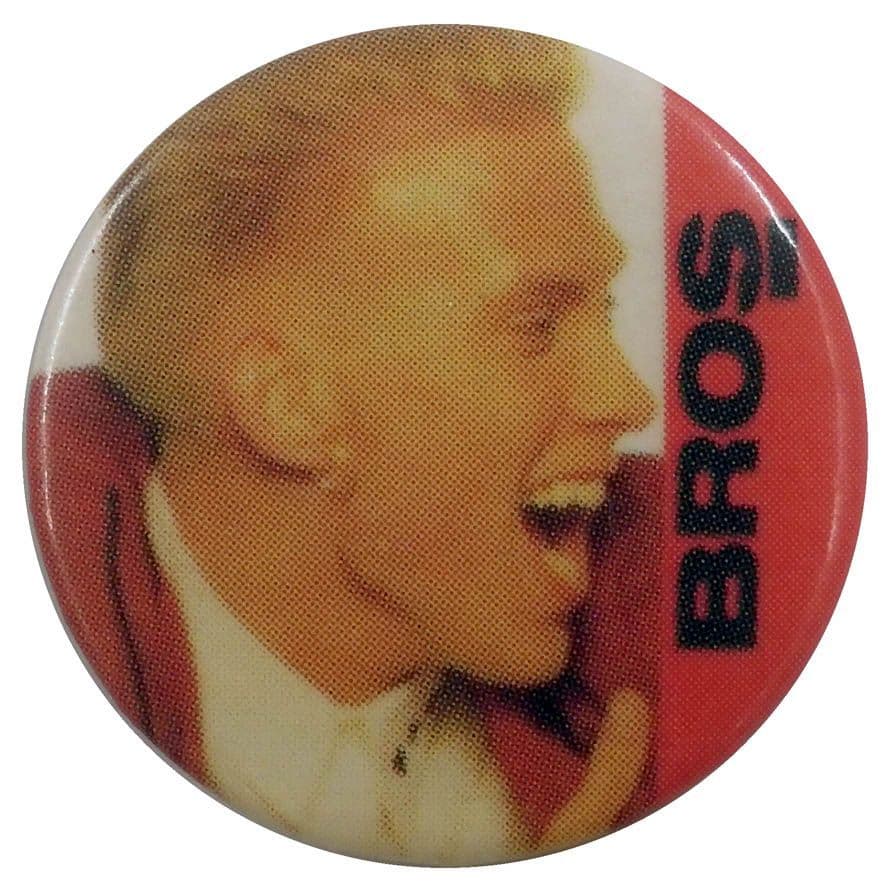 Bros - 'Matt Red' Button Badge