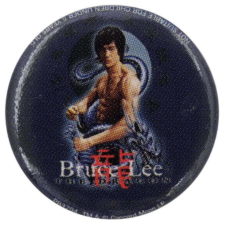 Bruce Lee - 'Blue Dragon' Button Badge