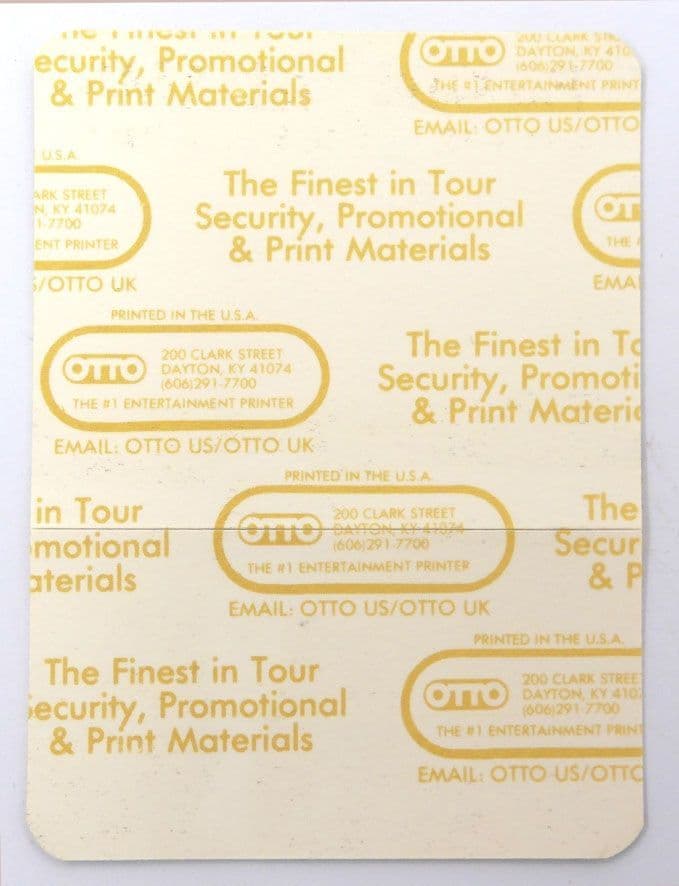 Bryan Adams - 'Into the Fire 1988 Tour' Backstage Pass